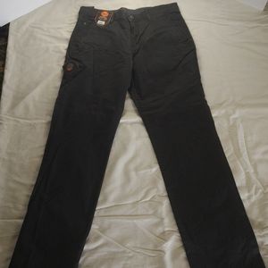 Men's Dark Grey Work Pants by Weatherproof Straight Leg Size 34x32